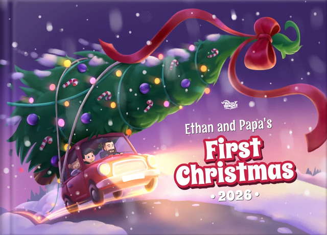 Baby's First Christmas with Daddy