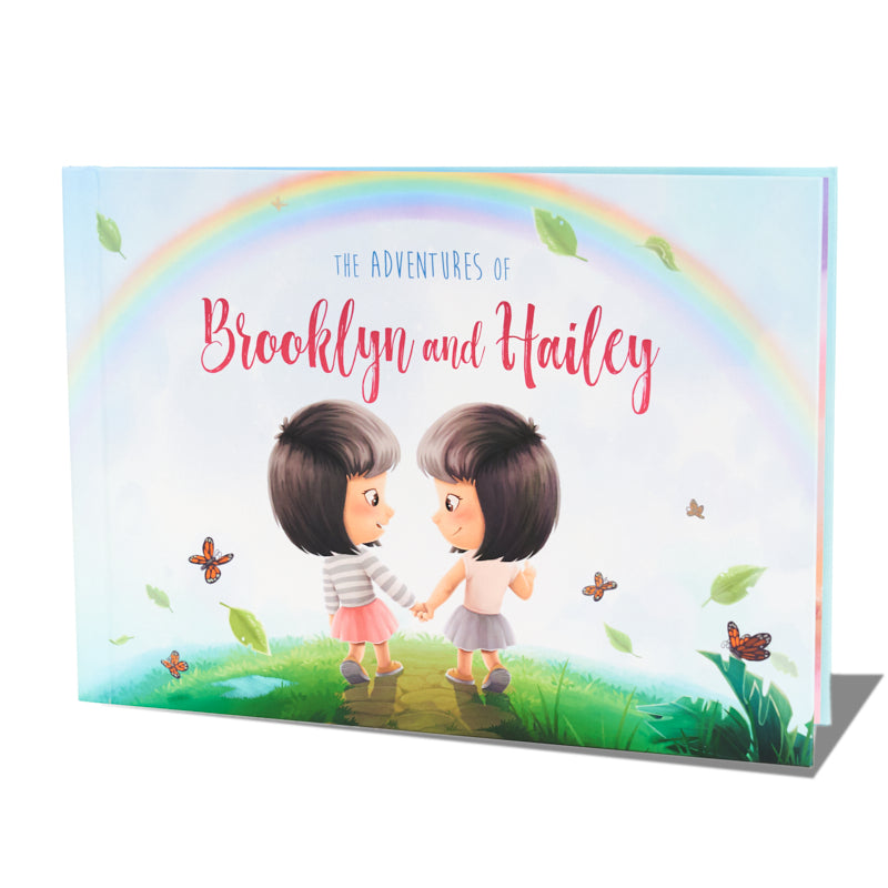 The perfect birthday, back to school or Christmas gift for twins or parents of twins - a unique personalized book. 