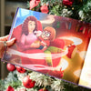 A cute illustration from a personalized First Christmas book for mommy and her little one.