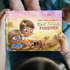 A personalized book for dog and two kids featuring their illustrated characters on the cover – custom gift and storybook for kids and their pet.