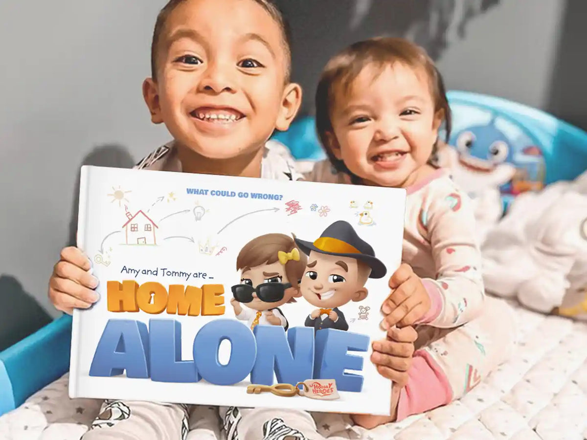 Amy and Tommy are home alone is the best personalized git for siblings.
